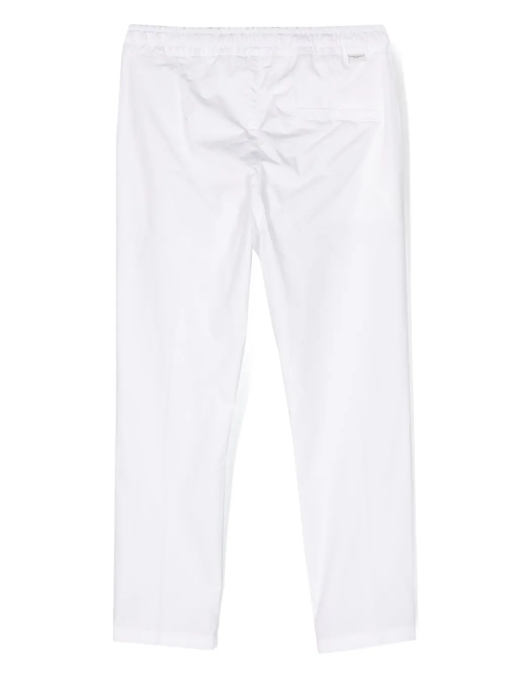 Paolo Pecora Kids Twill broek met elastische taille Wit