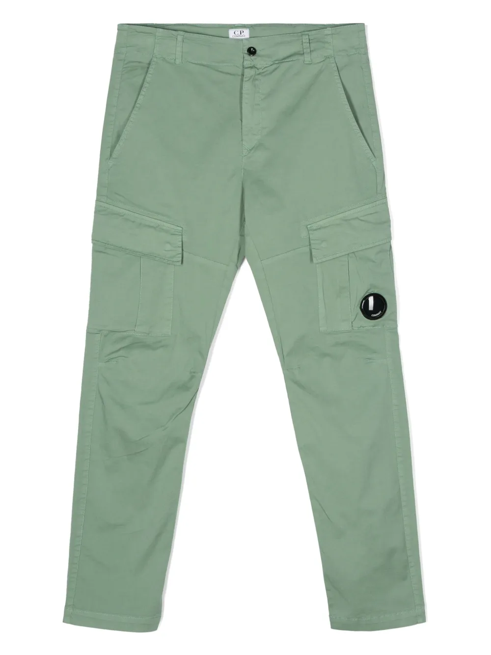 c.p. company kids pantalon cargo à verre de lunette signature - vert