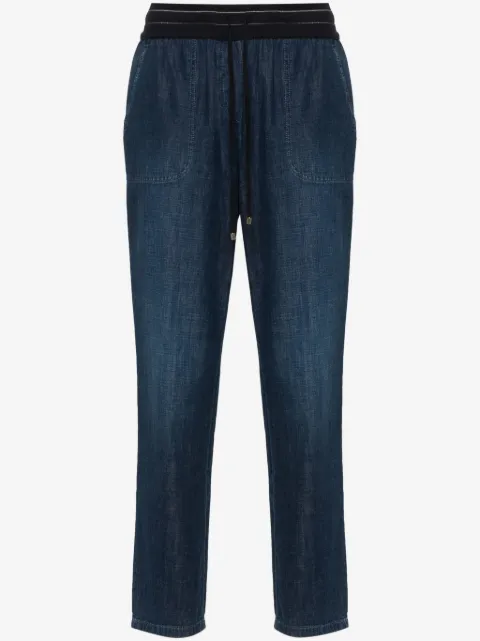 Lorena Antoniazzi drawstring tapered jeans