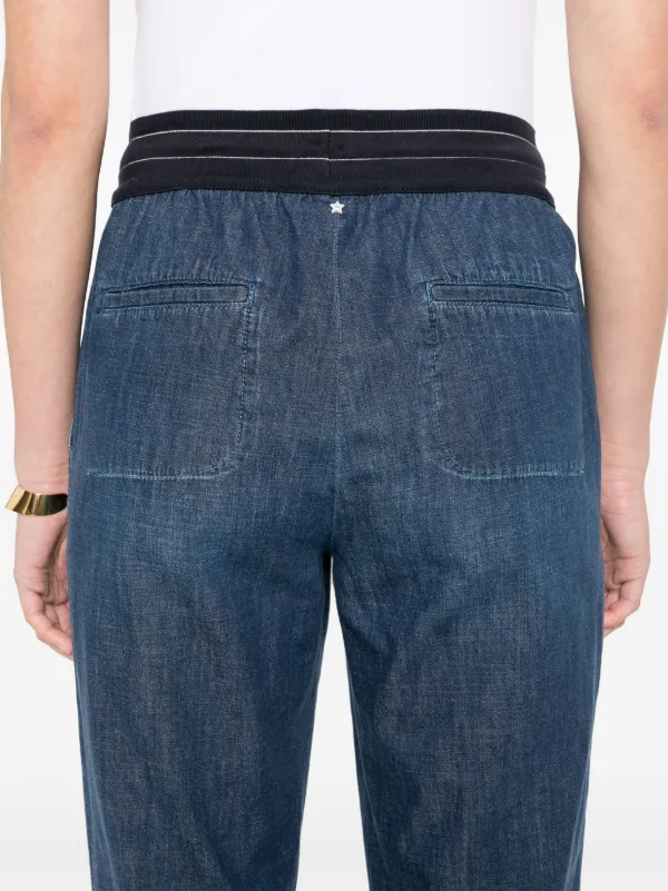 パンツ Lorena Antoniazzi Blue Tapered Trousers Lorena Antoniazzi Drawstring Tapered Jeans | Blue | FARFETCH HK