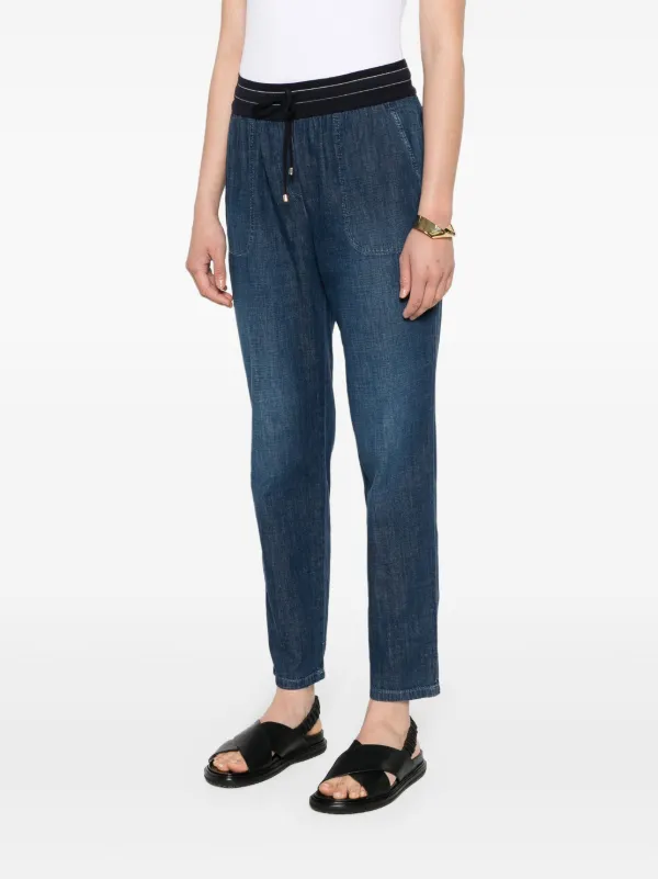 パンツ Lorena Antoniazzi Blue Tapered Trousers Lorena Antoniazzi Blue Tapered Trousers | ShopSimon
