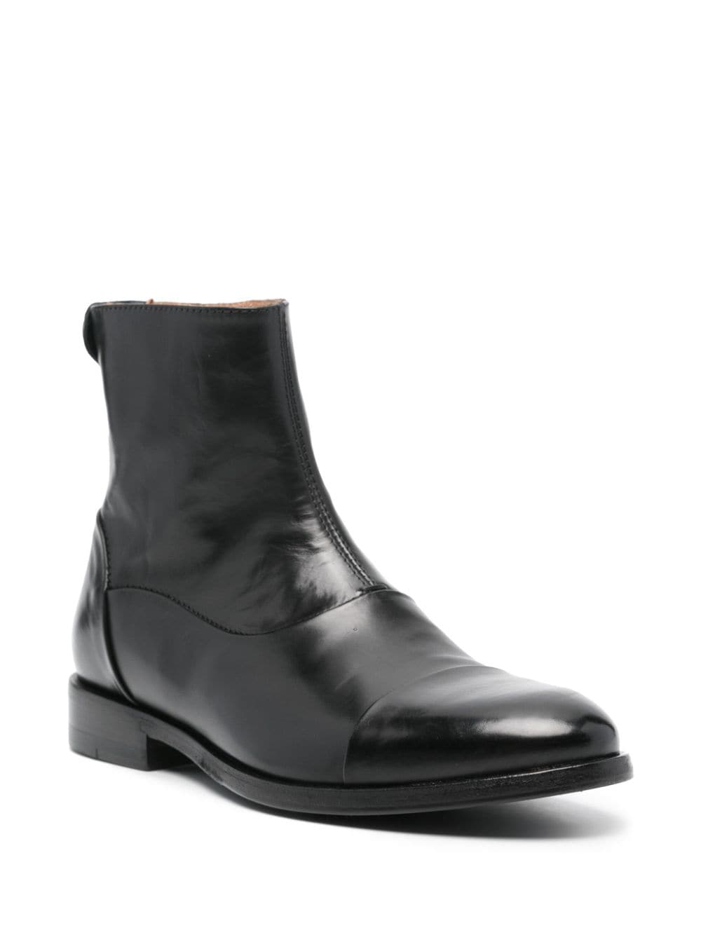 Shop Alberto Fasciani Gill 70009 Leather Ankle Boots In Black