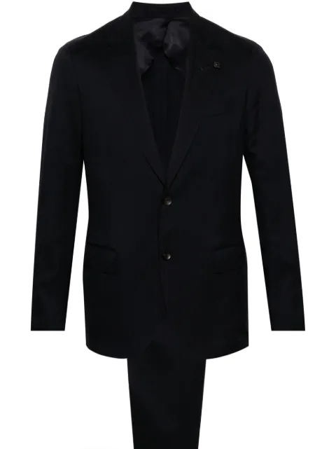 Lardini brooch-detail single-breasted suit