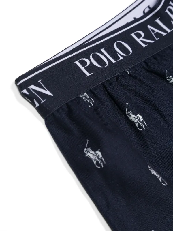 POLO RALPH LAUREN KIDS Polo Pony-print Shorts Set | White