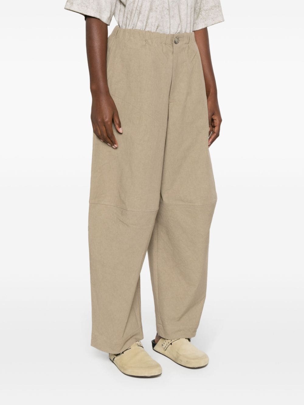 Shop Lauren Manoogian New Structure Tapered Trousers In Neutrals