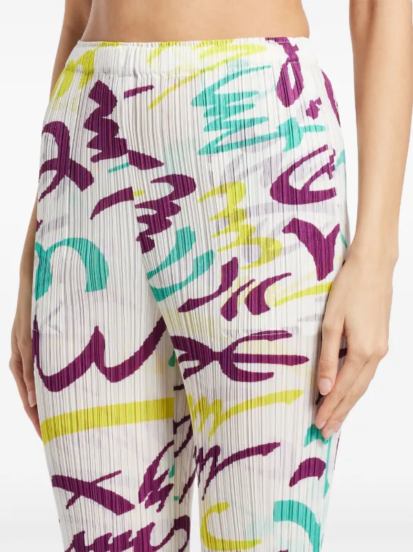 Pleats Please Issey Miyake Fizzy パンツ | ホワイト | FARFETCH JP 