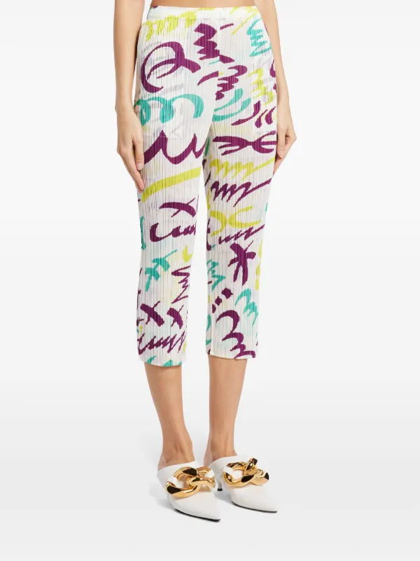 Pleats Please Issey Miyake Fizzy パンツ | ホワイト | FARFETCH JP 
