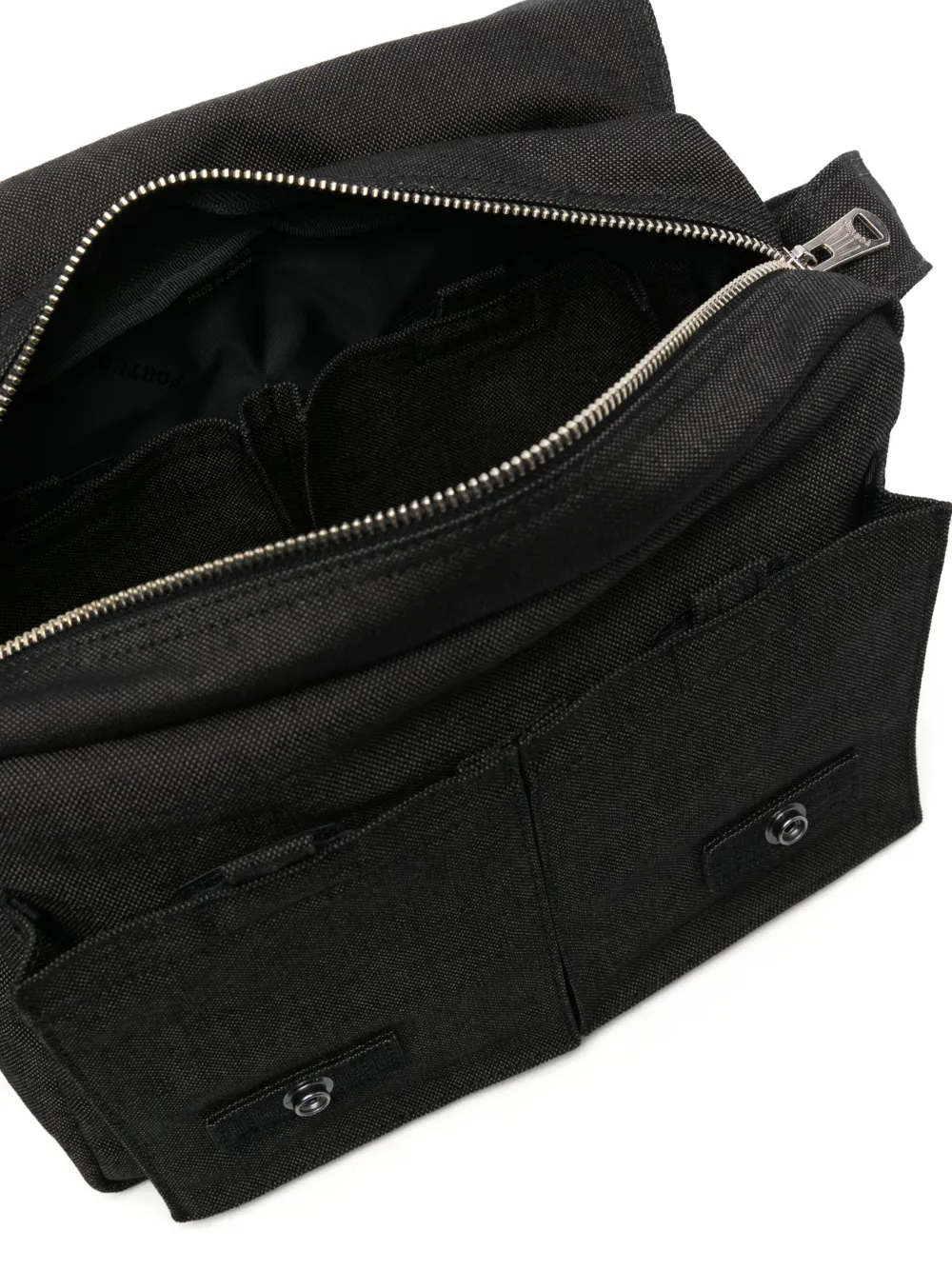 Smoky logo-patch messenger bag