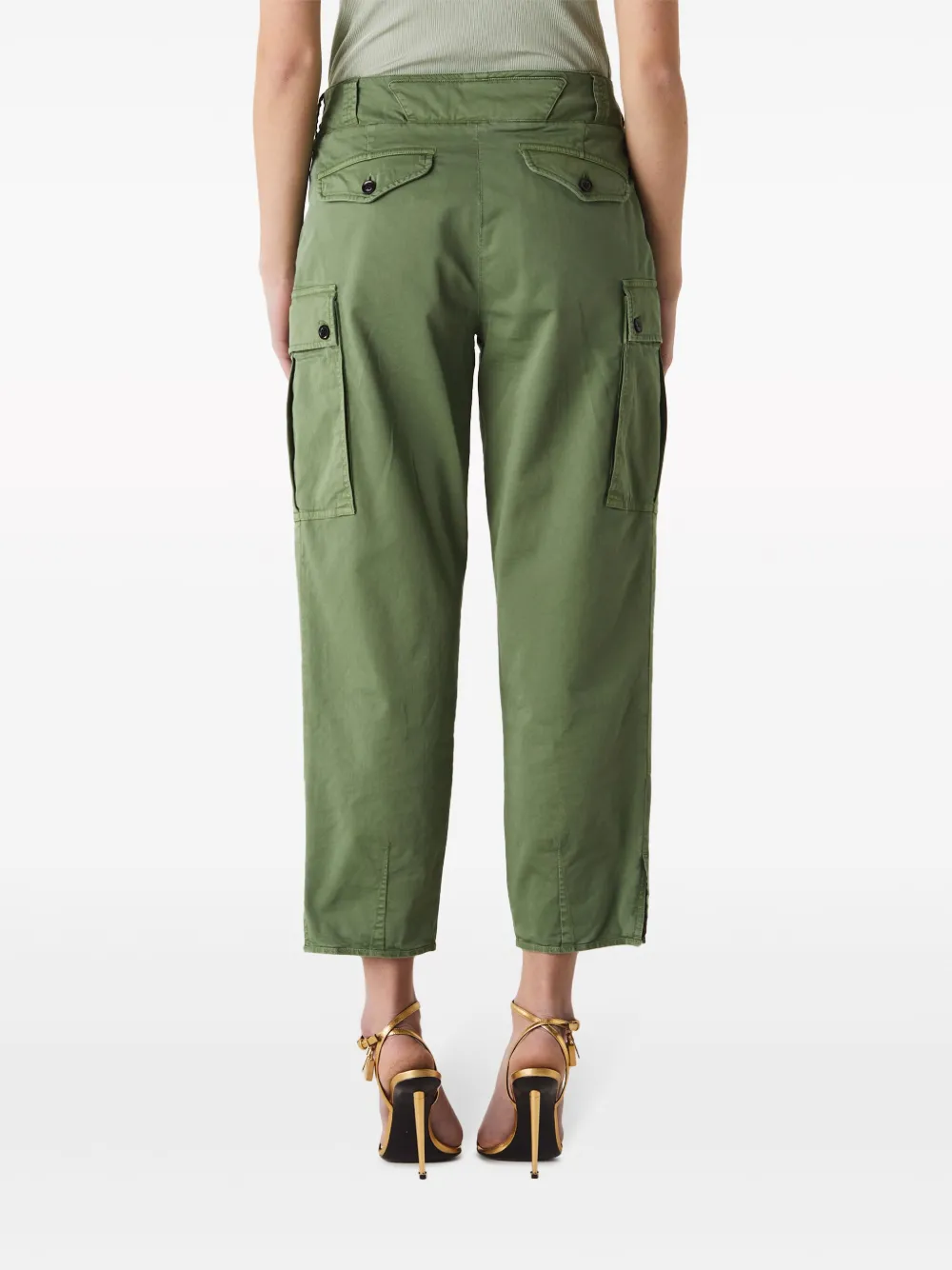 Shop Tom Ford Cropped Cargo Pants In Green