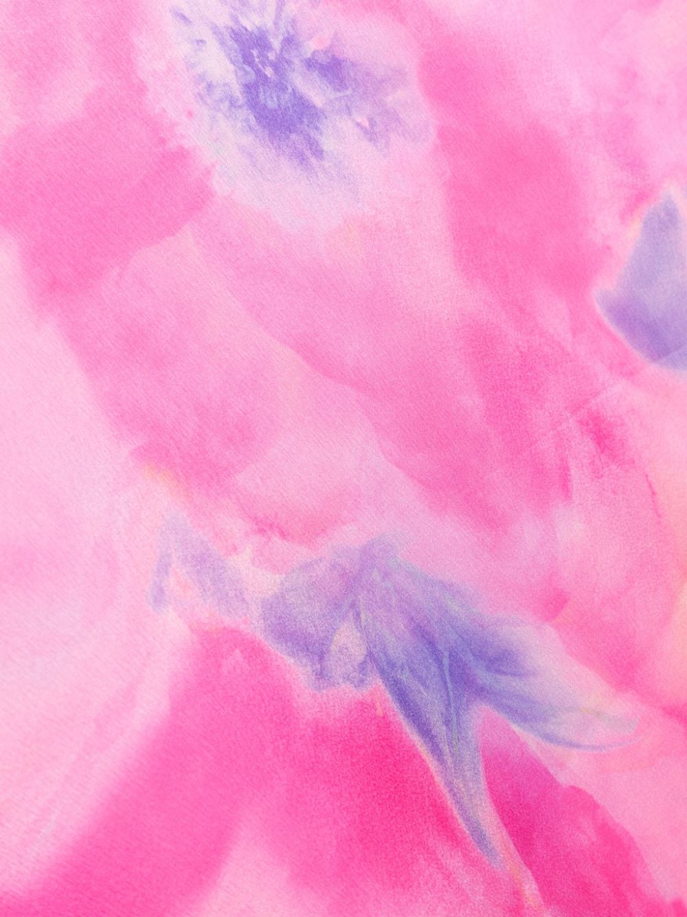 Shop Liu •jo Floral-print Satin Scarf In Pink