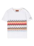 Missoni Kids zigzag-print cotton T-shirt - White