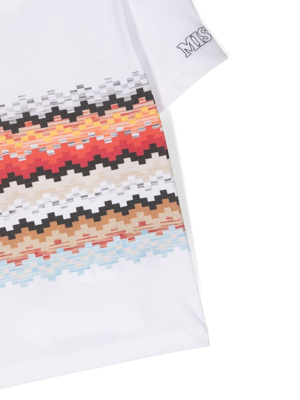 Shop Missoni Zigzag-print Cotton T-shirt In White