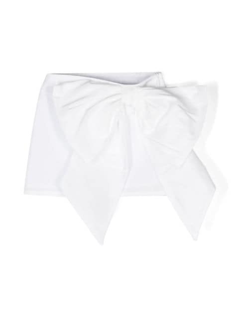Douuod Kids bow-detail A-line skirt