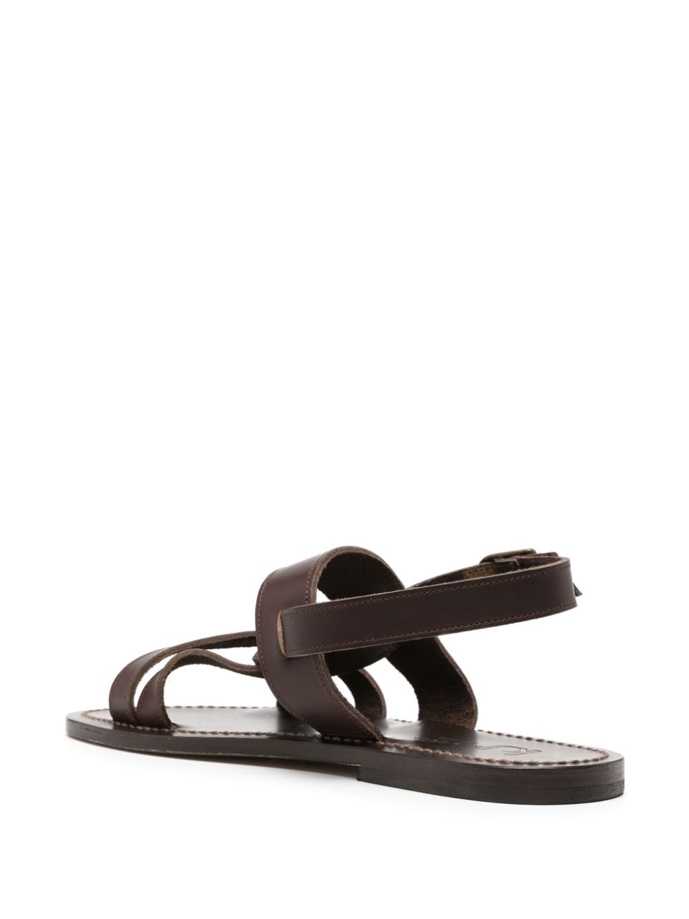 Shop Kjacques Jonas Leather Sandals In Brown