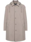 Herno single-breasted hooded coat - Grey