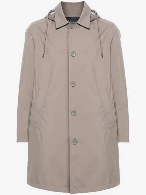 Herno single-breasted hooded coat