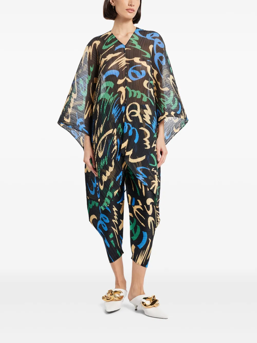 Pleats Please Issey Miyake Fizzy tuniek - Zwart