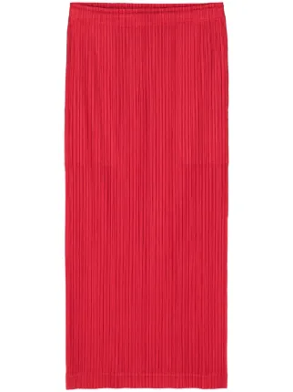 プリーツプリーズTHICKER BOTTOMS 1スカート赤