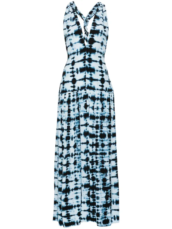 Proenza Schouler Simone tie-dye Midi Dress | Blue | FARFETCH