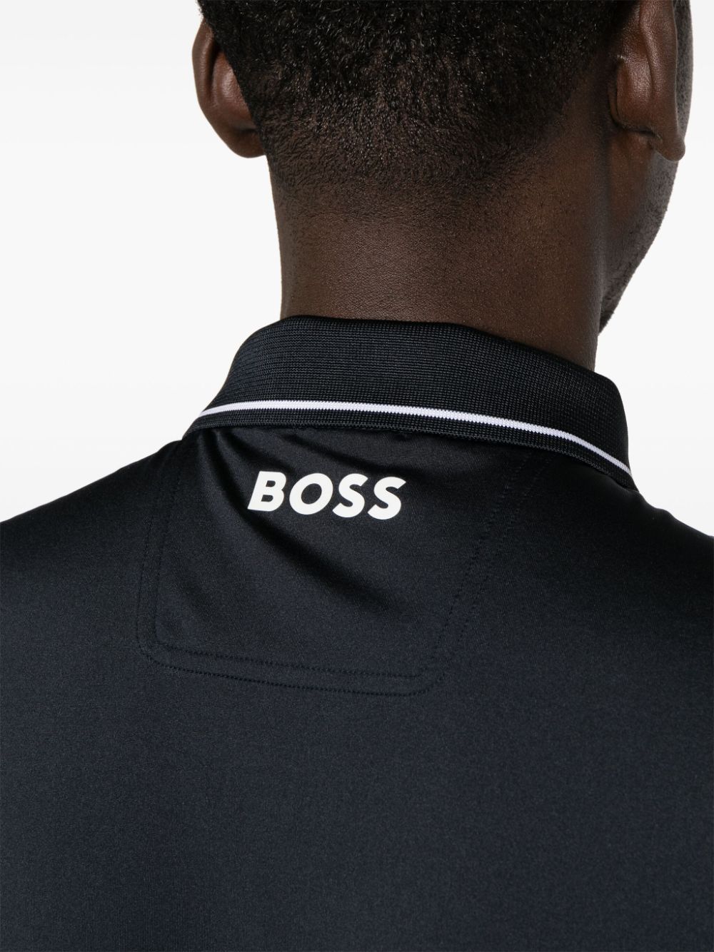 Shop Hugo Boss Logo-appliqué Polo Shirt In Blue