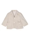 Le Bebé Enfant striped single-breasted blazer - Neutrals