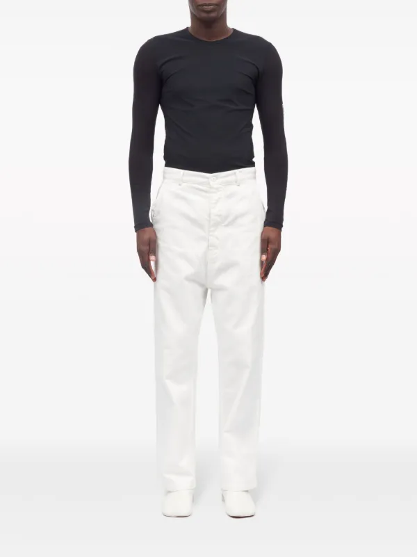 MM6 Maison Margiela ストレートパンツ | ホワイト | FARFETCH JP