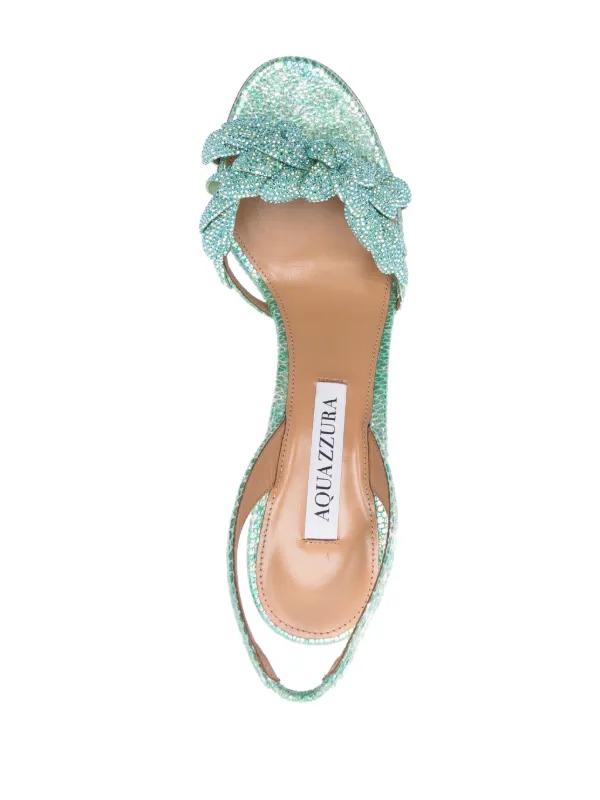 Aquazzura Galactic Flower 75mm Sandals | Green | FARFETCH