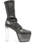 Rick Owens 135mm platform boots - Grey