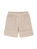 Il Gufo elasticated-waist cotton shorts - Neutrals