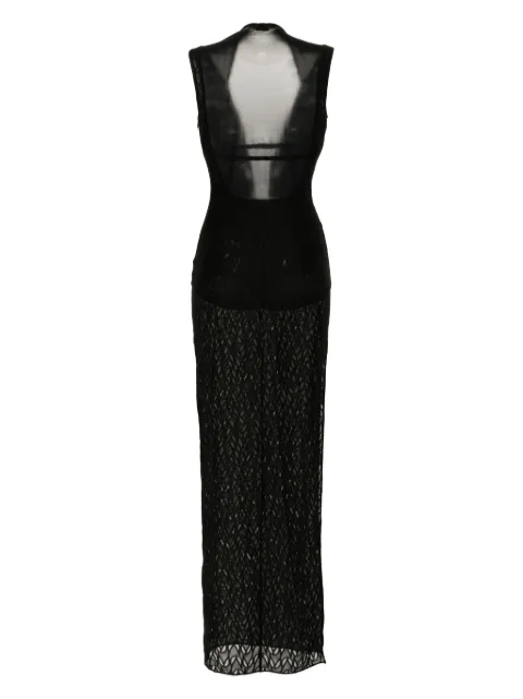 ALESSANDRO VIGILANTE monogram-jacquard maxi dress VEWY50056AVYE075 - 1