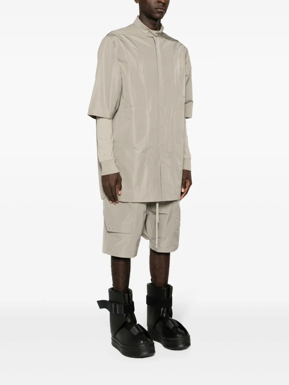 Rick Owens Shirtjack met drukknopen Grijs