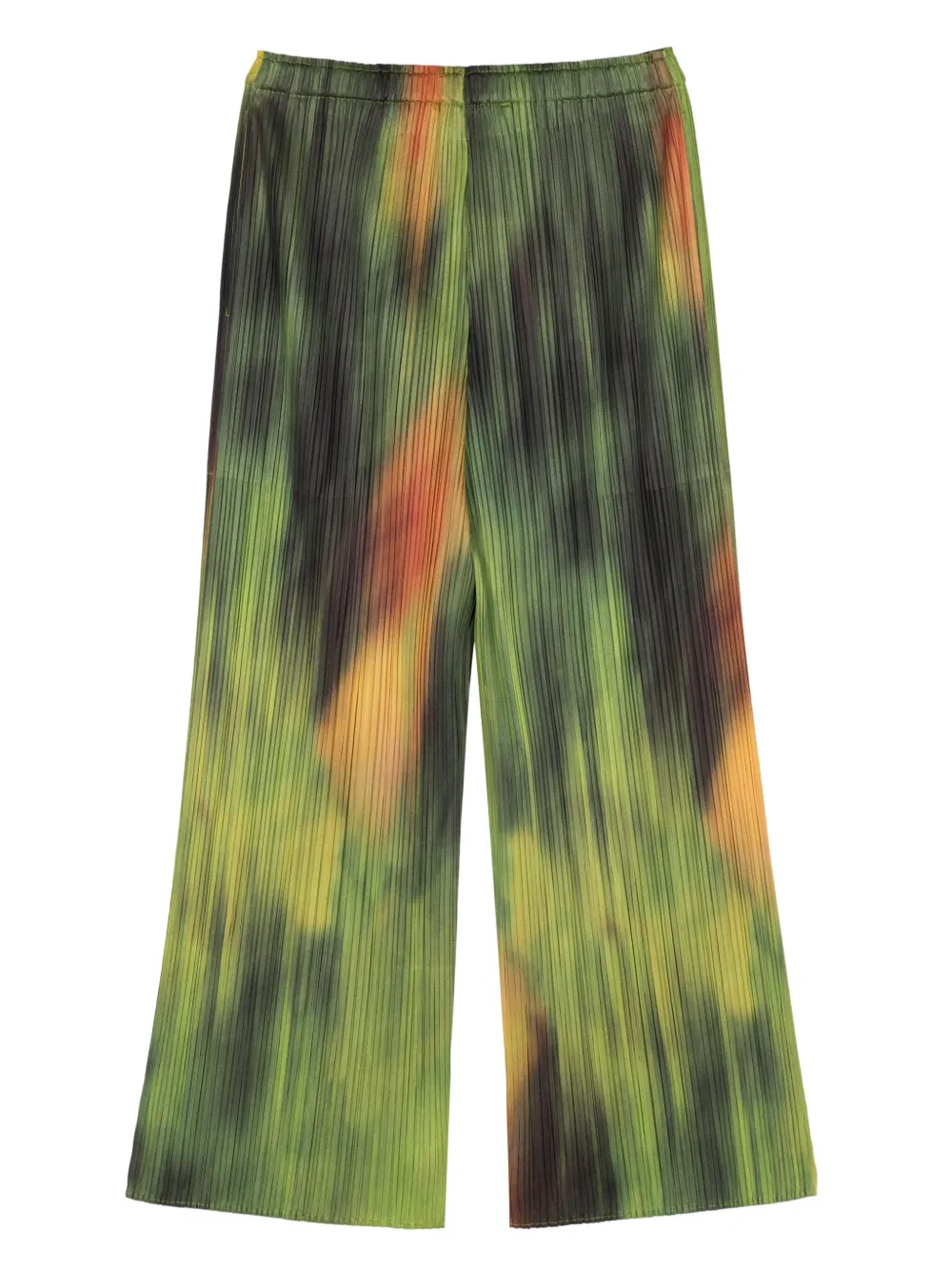 Pleats Please Issey Miyake Turnip & Spinach pleated trousers - Groen