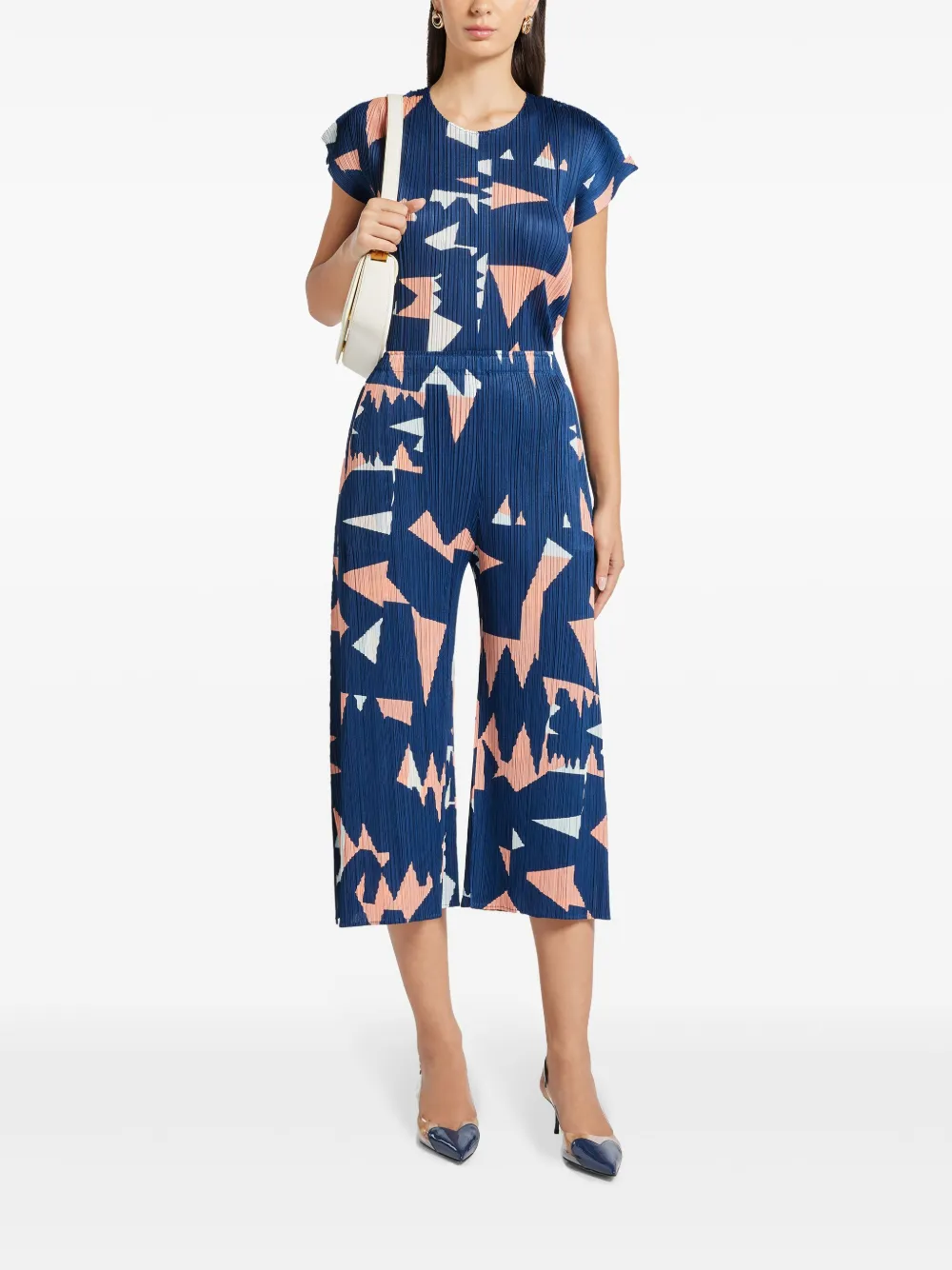 Pleats Please Issey Miyake Lucid cropped trousers - Blauw