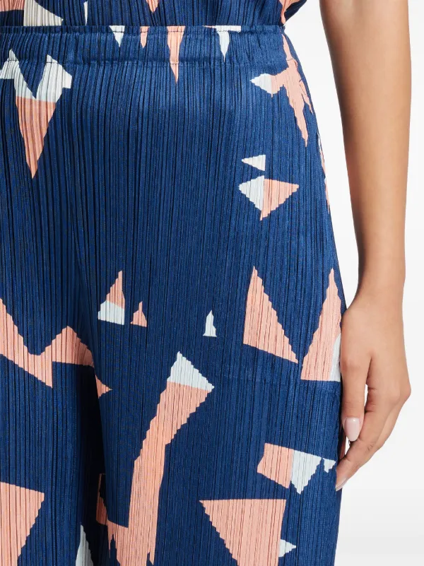 Pleats Please Issey Miyake Lucid クロップドパンツ | ブルー 