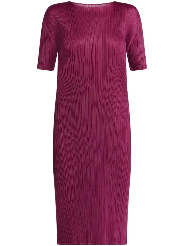 Pleats Please Issey Miyake Pleated Dress Purple FARFETCH AO