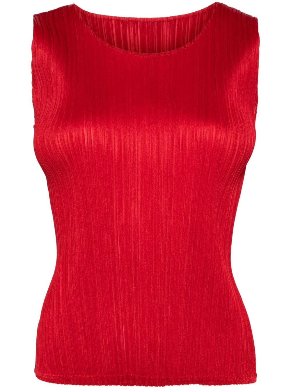 Pleats Please Issey Miyake New Colorful Basics 3 tank top Rood