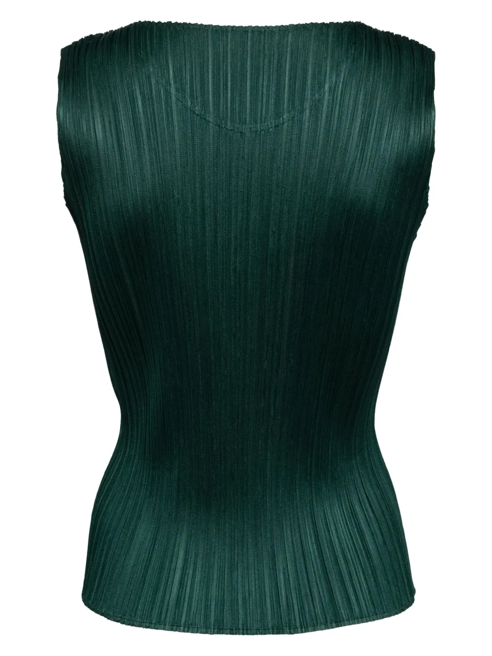 Pleats Please Issey Miyake Tanktop met print Groen