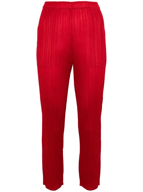Pantalon plissé rouge new arrivals
