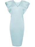 Pleats Please Issey Miyake V-neck plissé midi dress - Blue