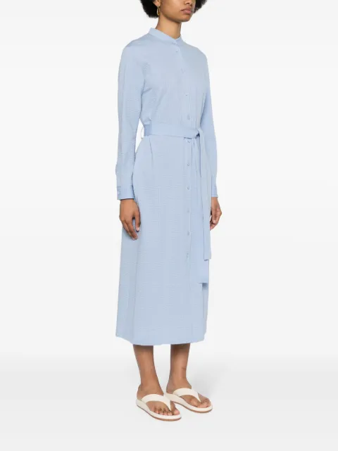 Harris Wharf London seersucker belted midi dress A6412PYGE2 - 2