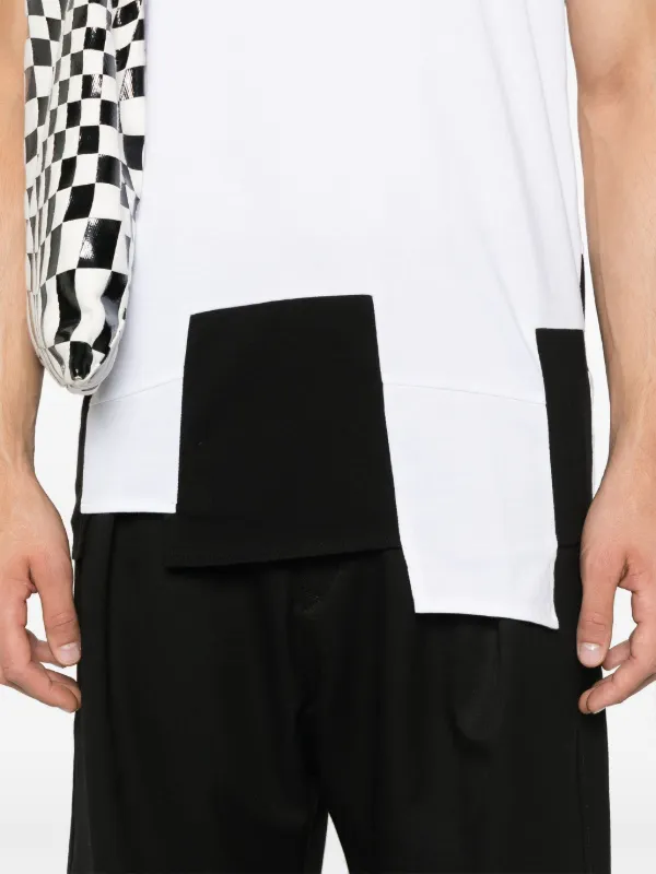 COMME des GARCONS パッチワーク Tシャツ 白 黒 グレー 綿100% COMME des GARCONS HOMME パッチワークTシャツ2023AD - メルカリ