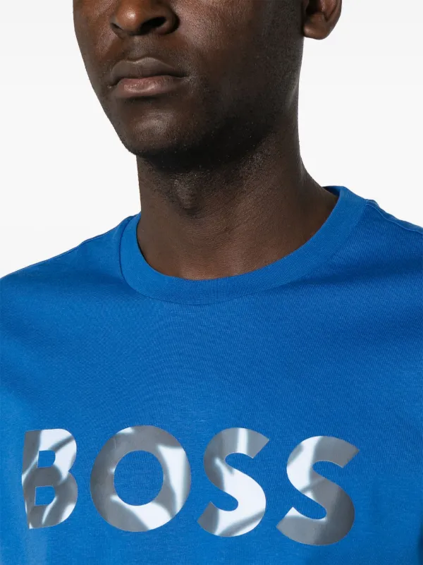 BOSS ロゴ Tシャツ | ブルー | FARFETCH JP