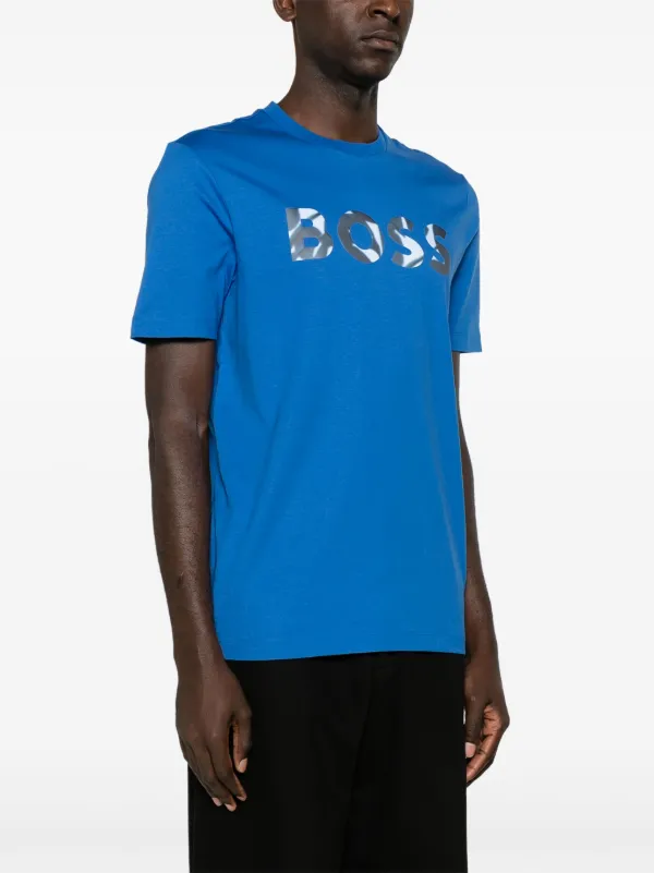BOSS ロゴ Tシャツ | ブルー | FARFETCH JP
