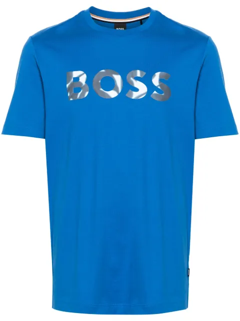 BOSS logo-print cotton T-shirt