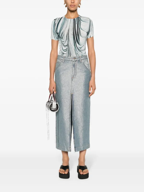 DARKPARK Erika Denim Midi Skirt | Black | FARFETCH LB