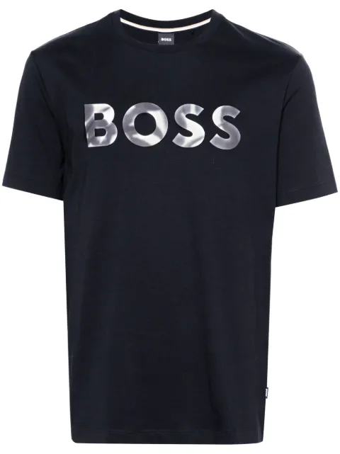 BOSS logo-appliqué cotton T-shirt 