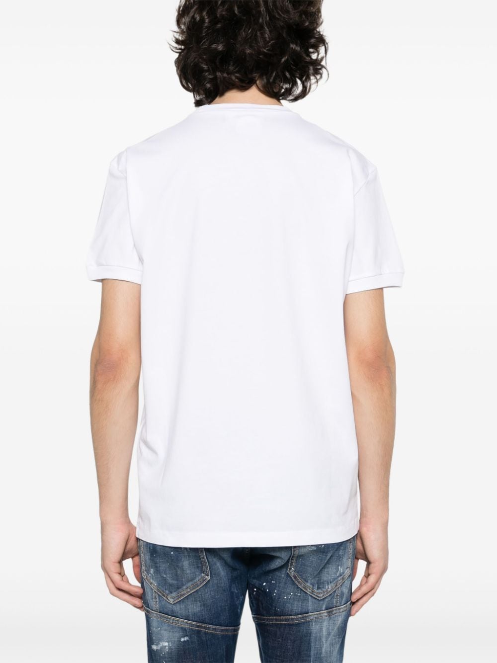 Shop Dsquared2 Logo-print Cotton T-shirt In White
