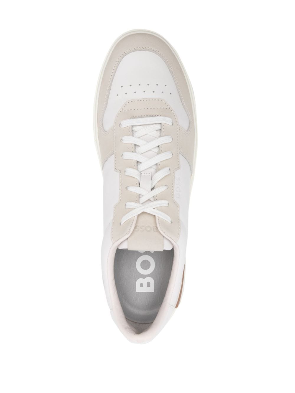 Shop Hugo Boss Clint Leather Sneakers In White