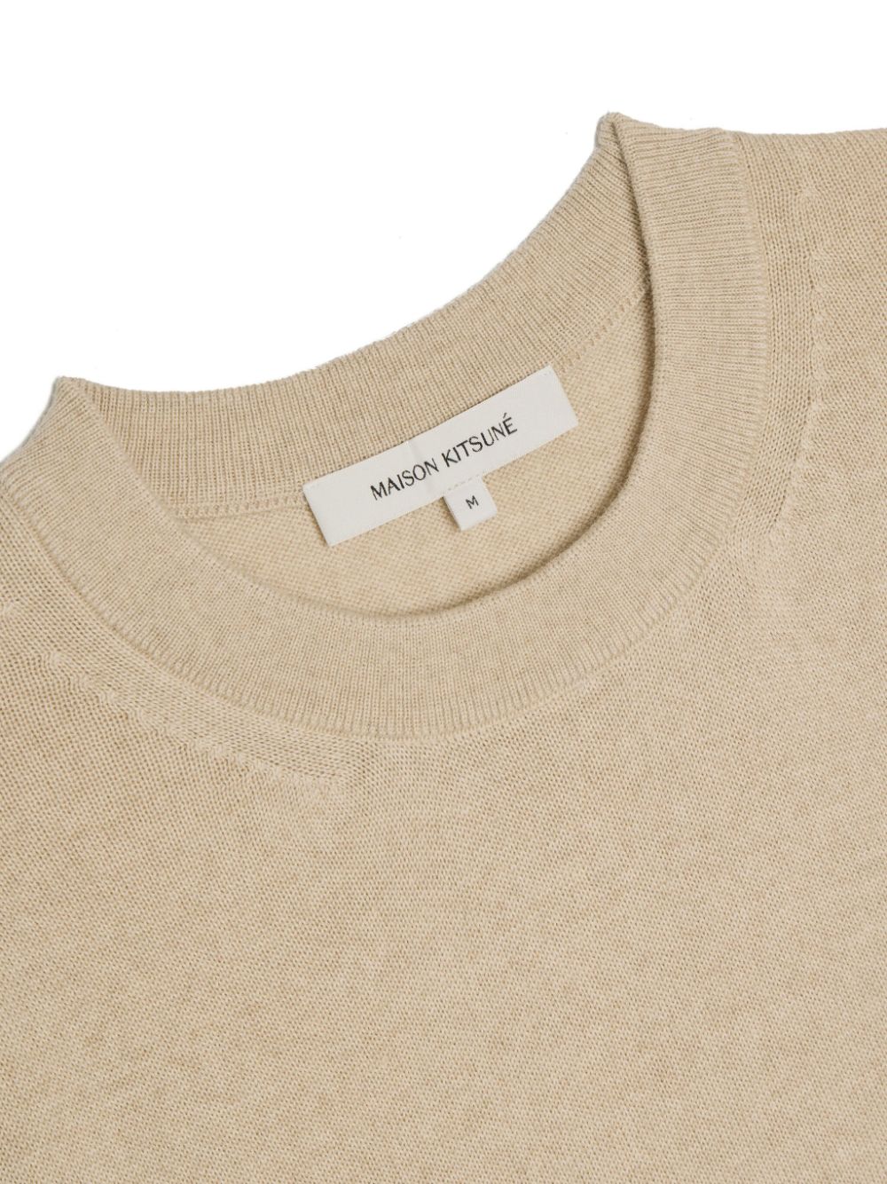 Shop Maison Kitsuné Wool Regular Jumper In Neutrals