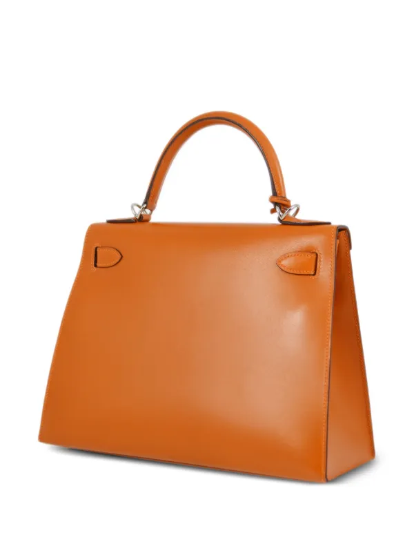 HERMÈS SELIER フリスビー オレンジ Hermès Pre-Owned 2004 Kelly 28 Sellier two-way Handbag